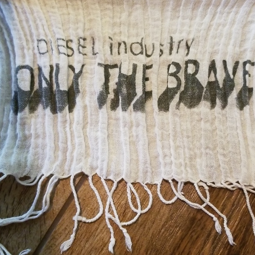 Diesel Industry white scarf